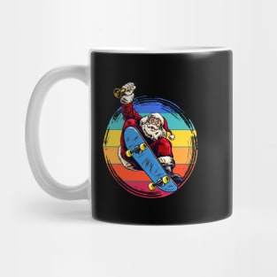 Santa Skateboarder Happy Christmas Merry Christmas Christmas Event Christmas Present Gift for Family for Dad for Mom for Friends for Kids Mug